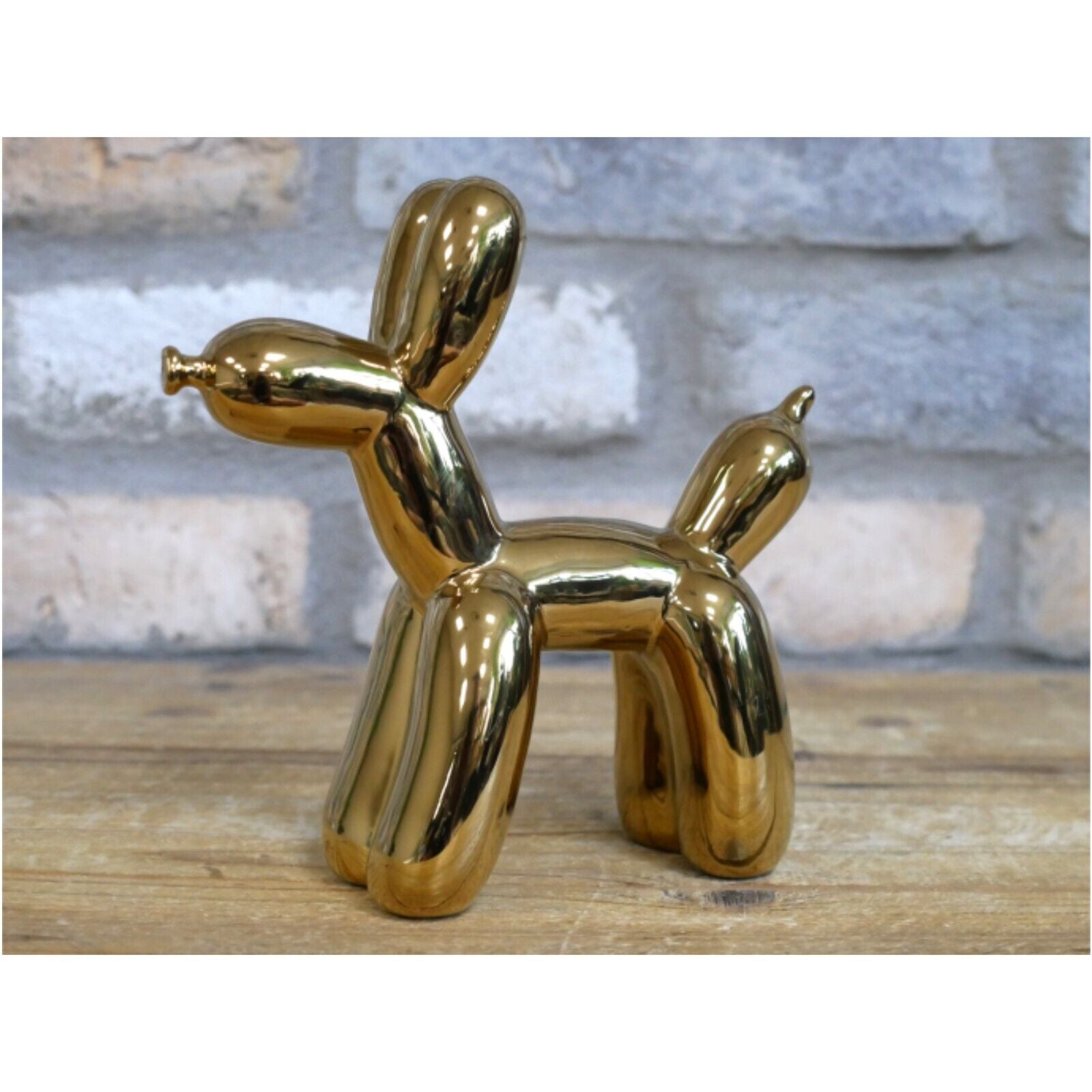 Gold Balloon Dog Sculpture Ornament Living Room Home Decor Figurine Statue