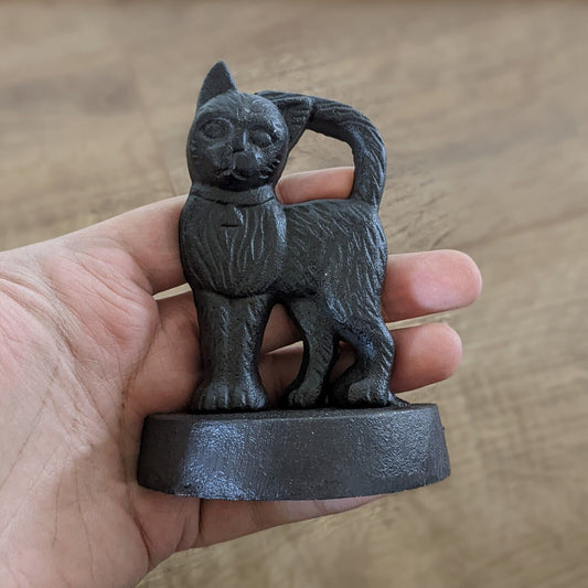 Cat Cast Iron Metal Doorstopper Heavy Door Wedge Shabby Chic Stopper Stop