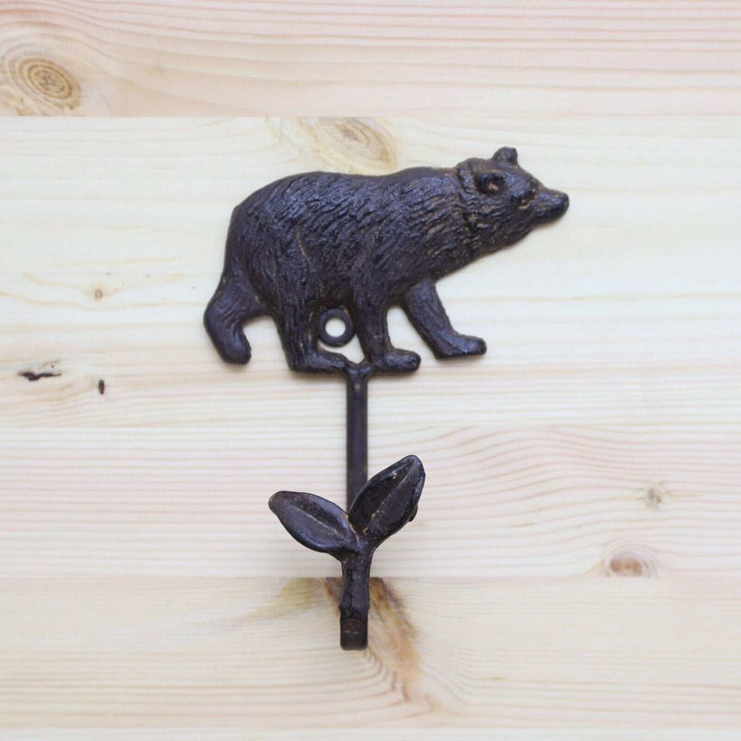 Rustic Bear Coat Hook key Vintage Metal Animal Wall Mounted Single Door Hook