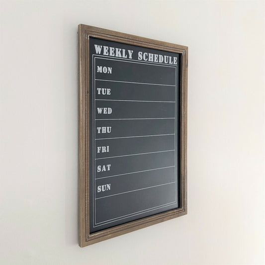 Chalk Board Week Days Meal Menu Planner Events Notes Kitchen Organiser Plaque