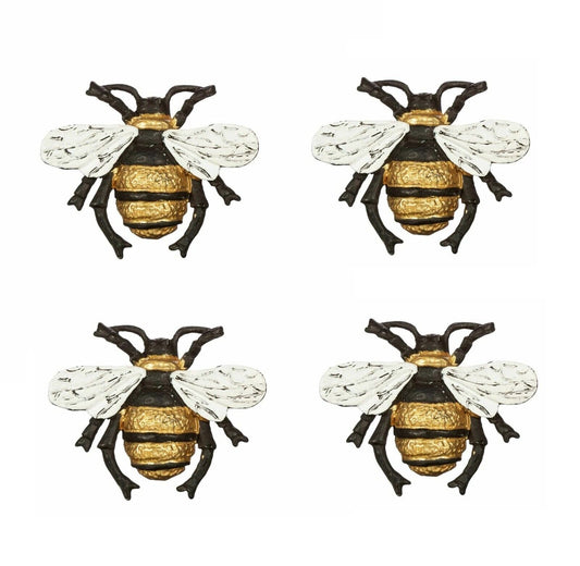 Set of 4 Gold Bee Vintage Metal Drawer Cupboard Pull Door Handle Knob Furniture