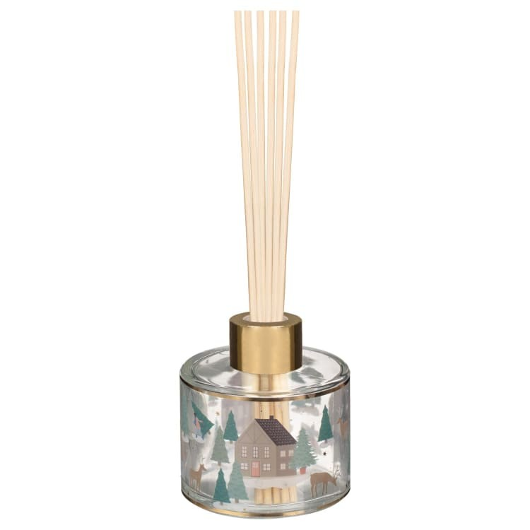 Christmas Forest Scene Diffuser 100ml Apple & Cedarwood Scent With 6 Reeds Gift