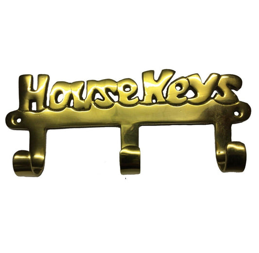 Brass 3 Hooks House Home Keys Hooks Hanger Home Decor Scarf Cat Hat Hook Gift