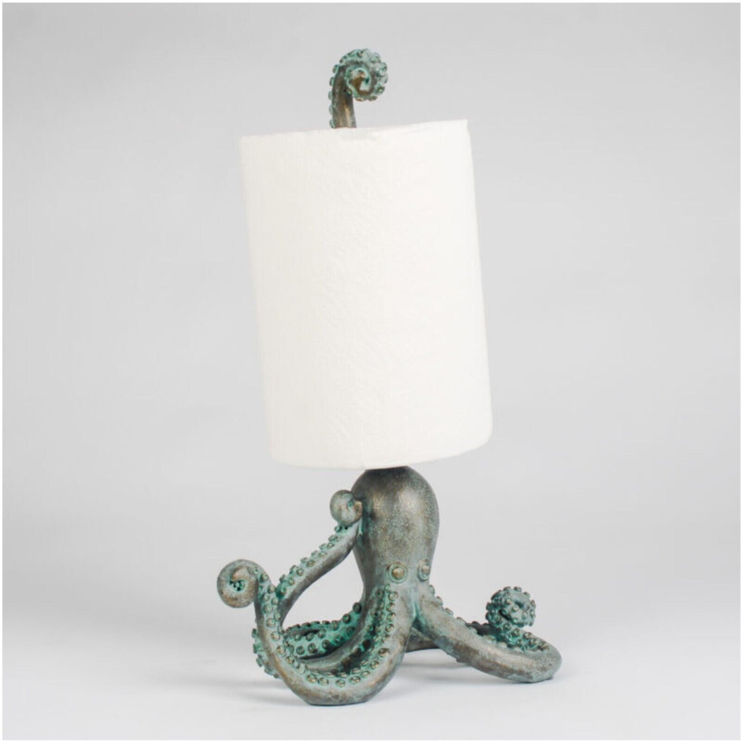 Resin Octopus Shaped Kitchen Roll Paper Tissue Towel Holder Freestanding Rack